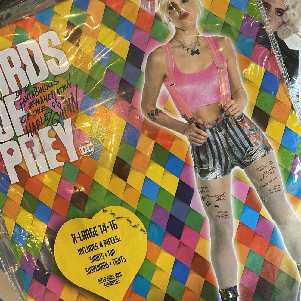 Party City Pink and Silver Harley Costume